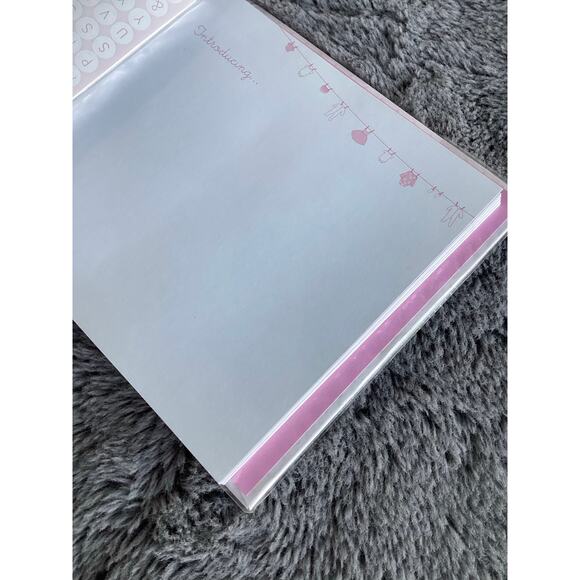 Pearhead Gingham Baby Memory Book Clean-Touch Ink Pad Pink - Picture 8 of 11